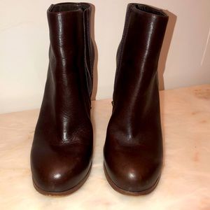 Vince Camuto leather ankle boot with block heel